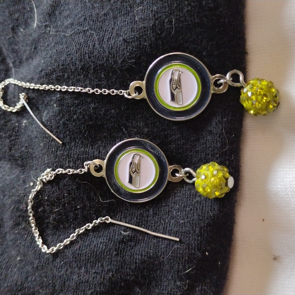 Seattle Seahawks football earrings